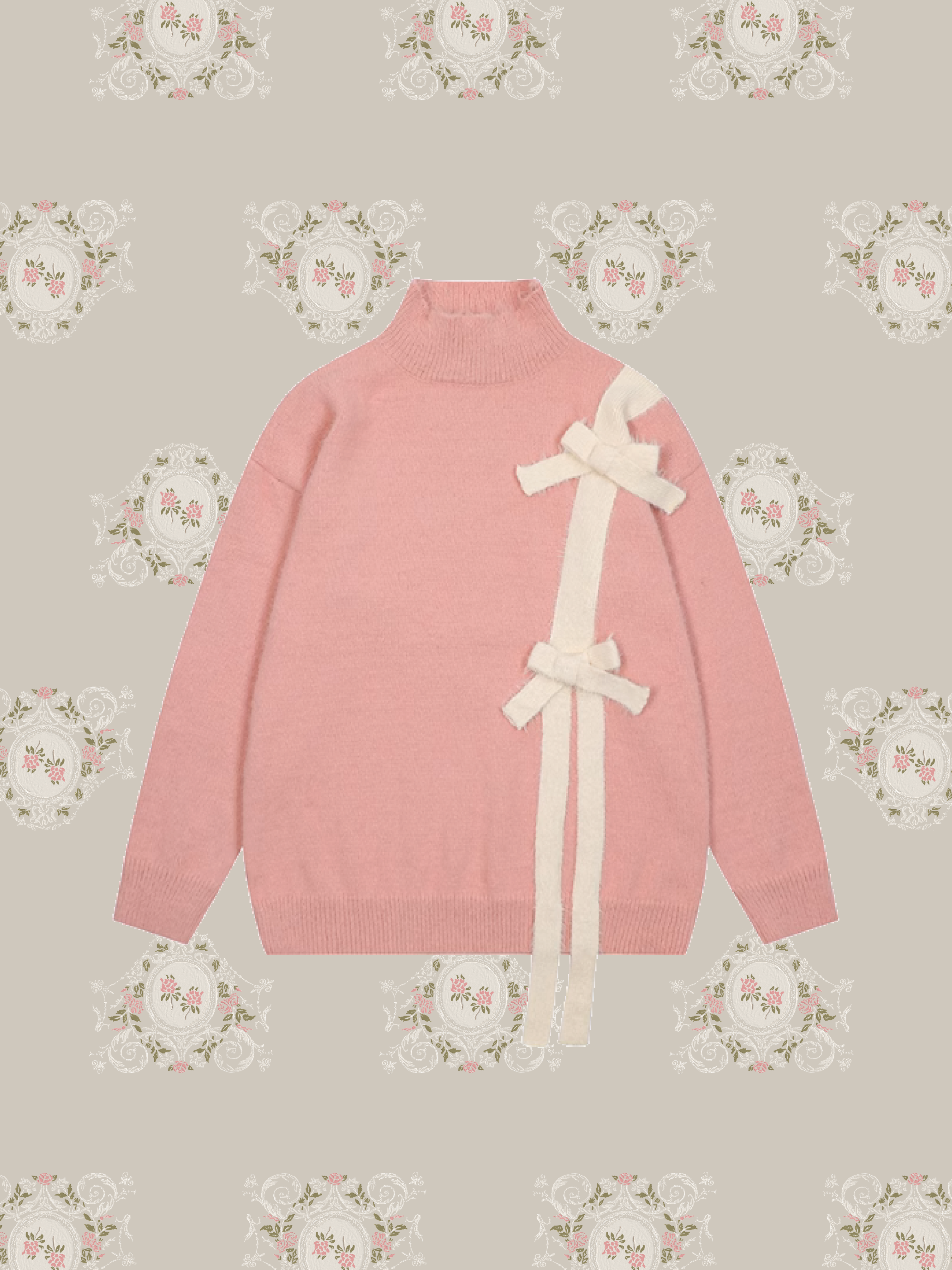 Asymmetry Ribbon Sweater/アシンメトリーリボンセーター
