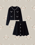 Beaded Flower Style Knit Set-Up ビーズフラワー風ニットセットアップ
