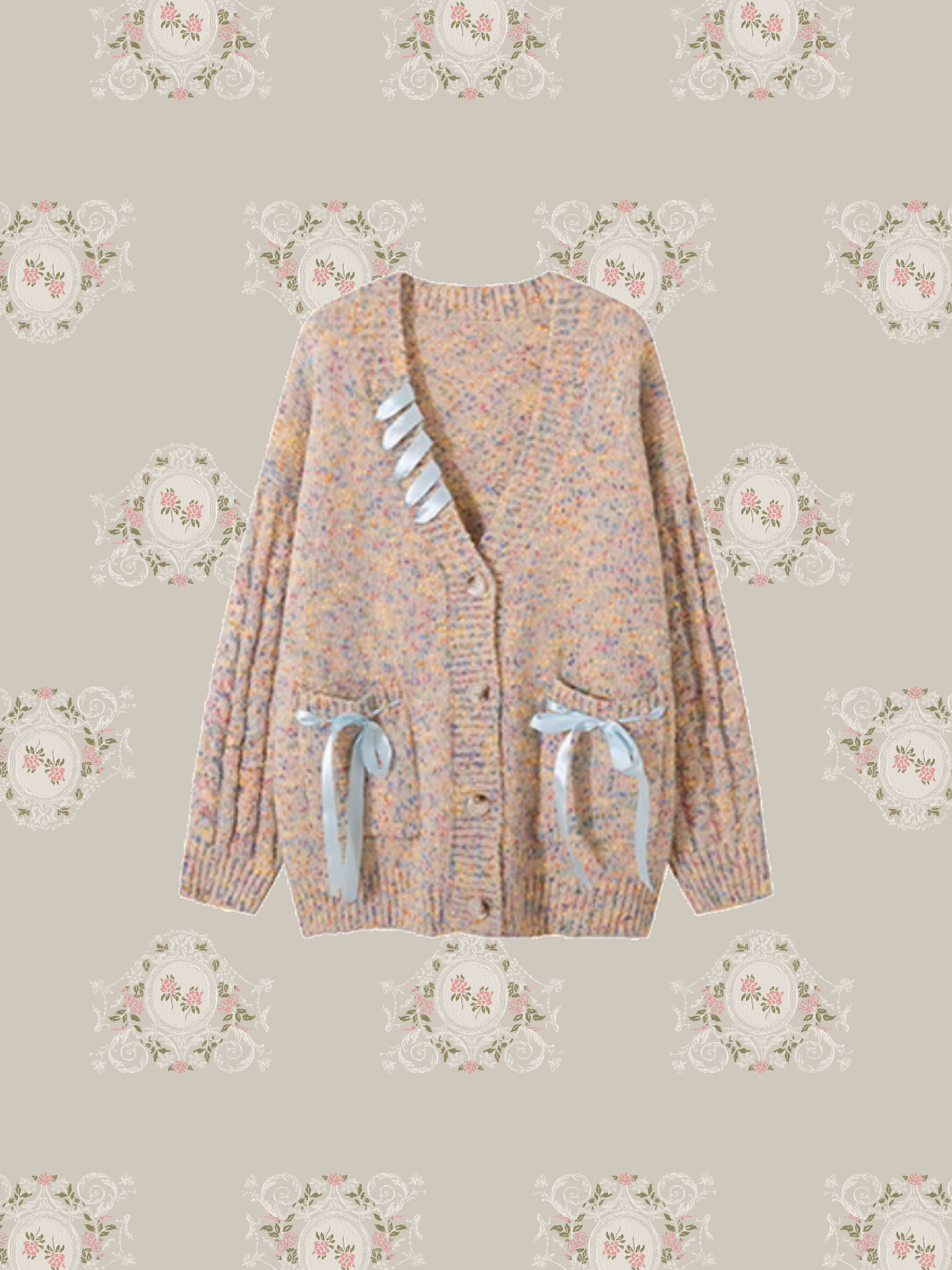 Relaxed Lace Up Cardigan/リラックスレースアップカーディガン