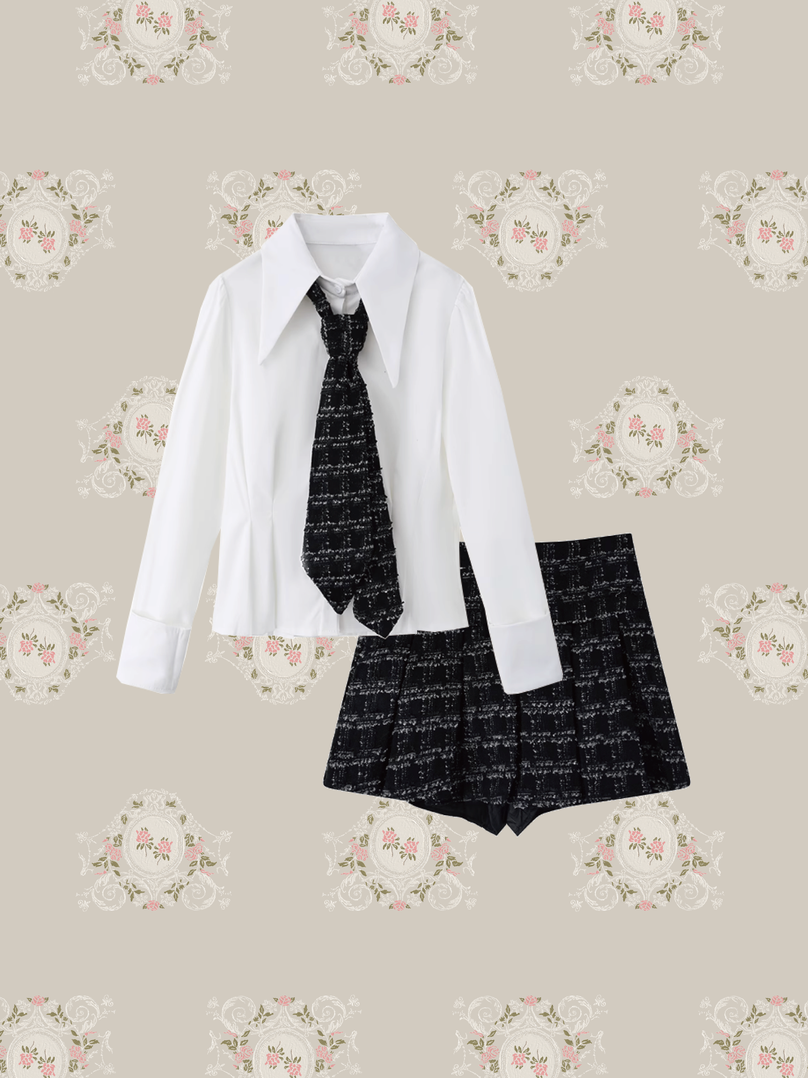 Waisted Tie Shirt Set-Up/ウエストタイシャツセットアップ