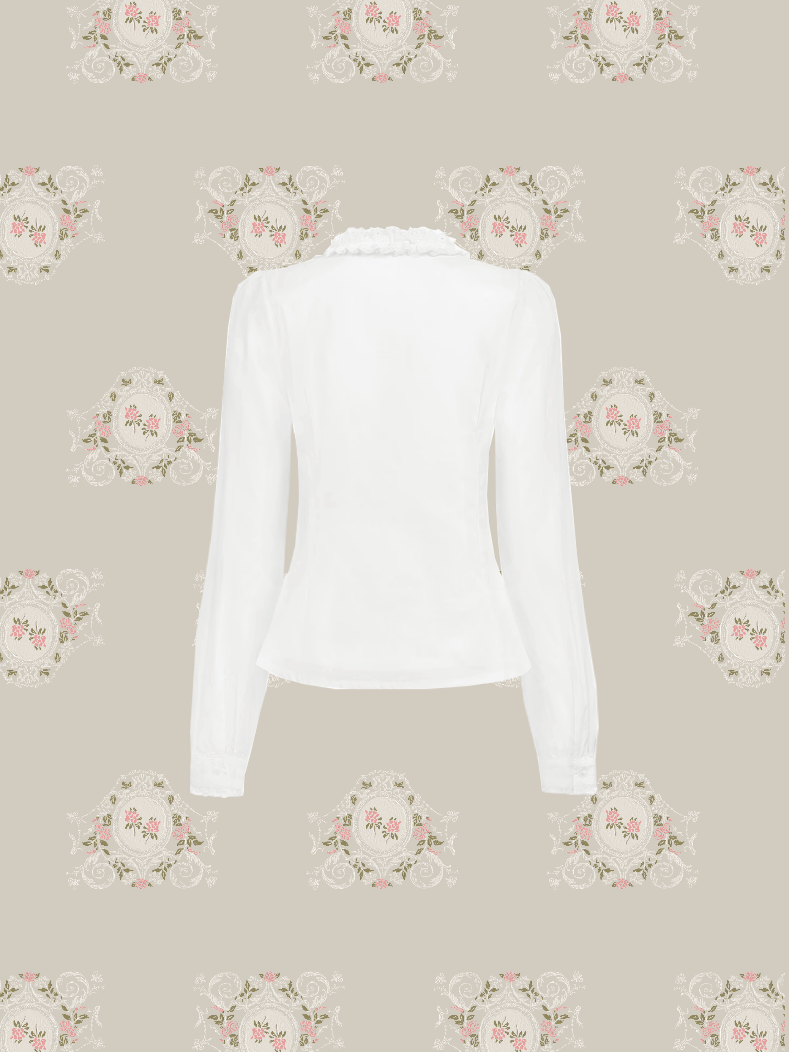 Front Gather Frill Shirt