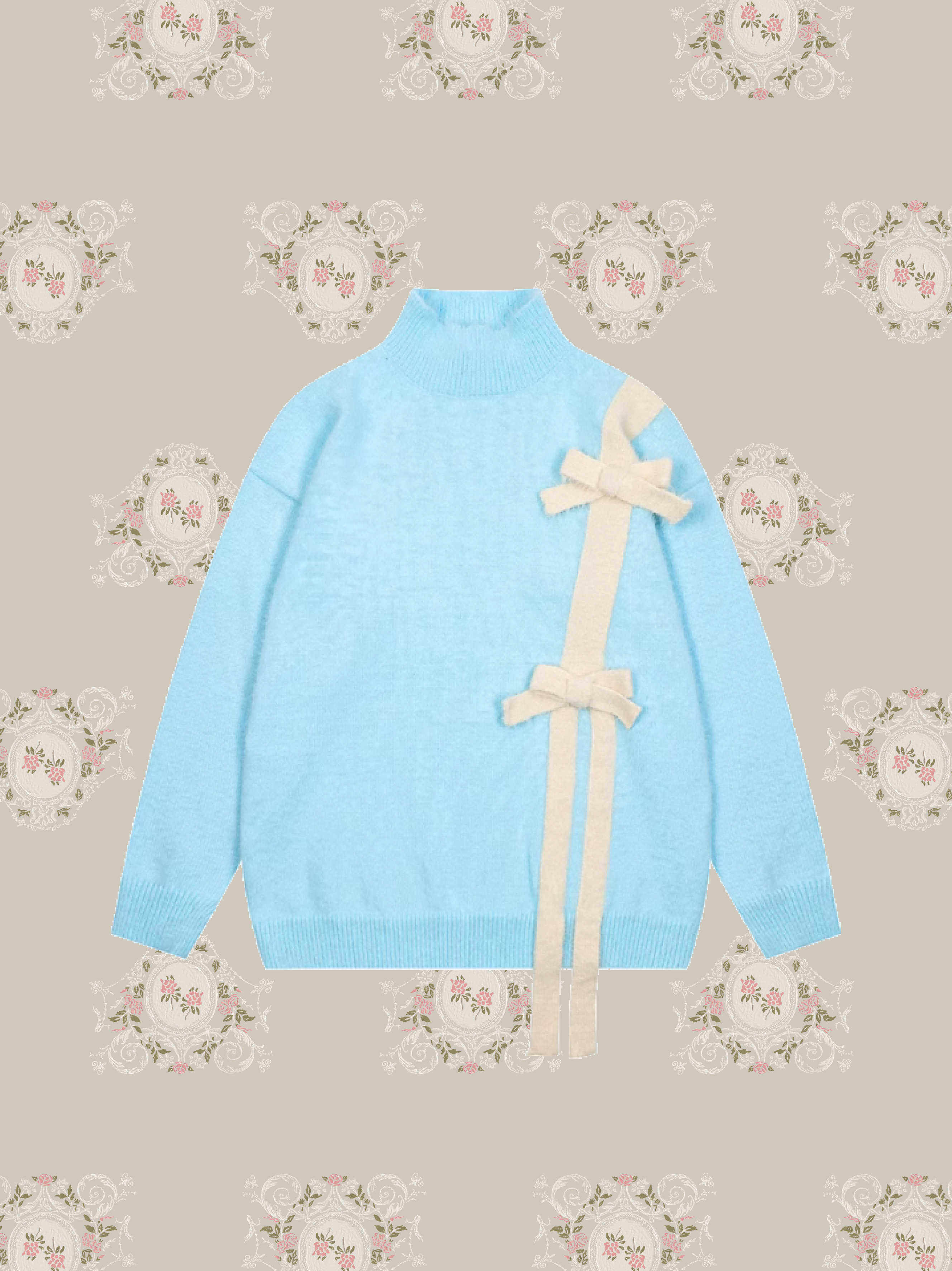 Asymmetry Ribbon Sweater/アシンメトリーリボンセーター