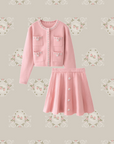 Beaded Flower Style Knit Set-Up ビーズフラワー風ニットセットアップ
