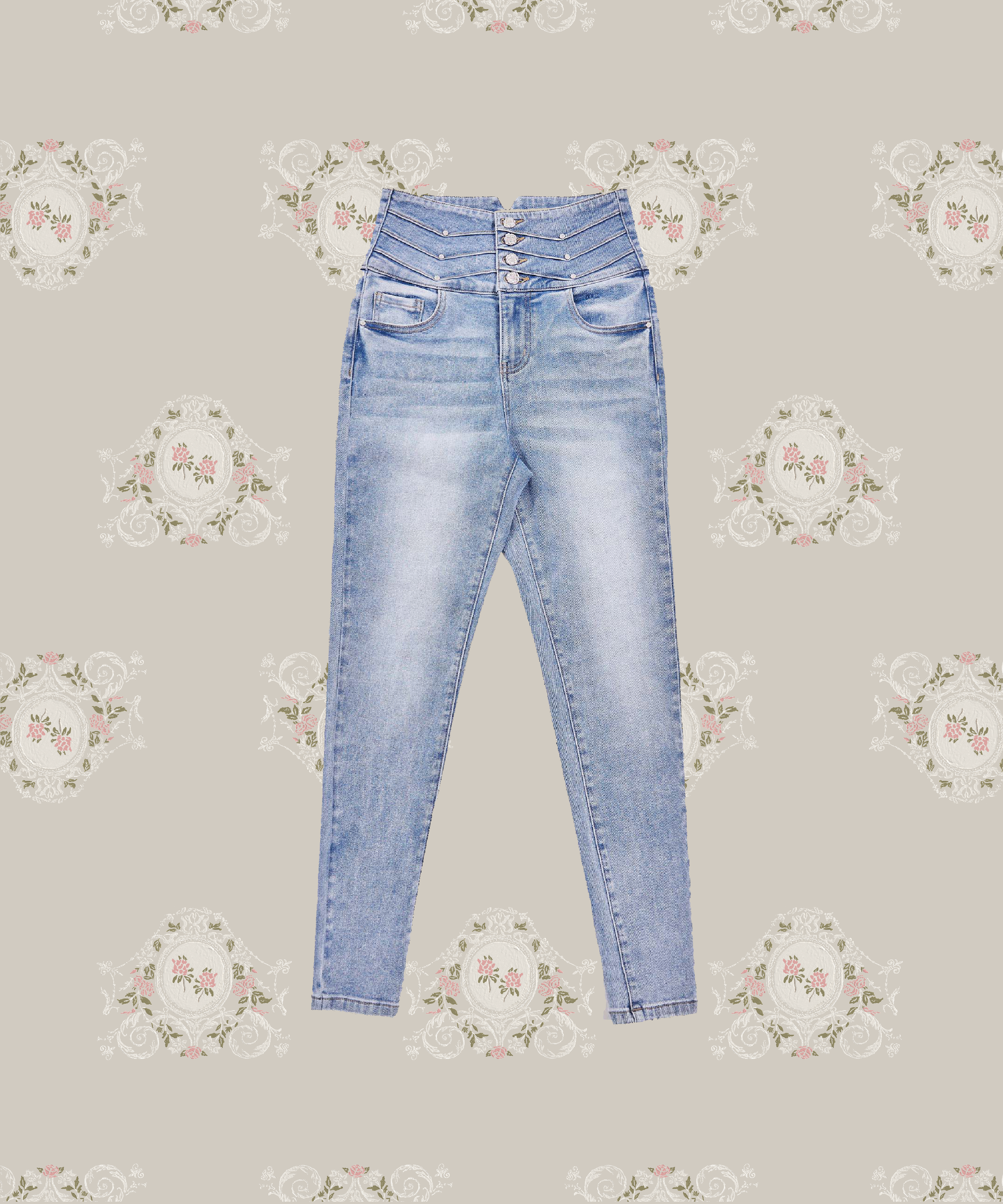 Vintage High-Waisted Stretch Skinny Jeans