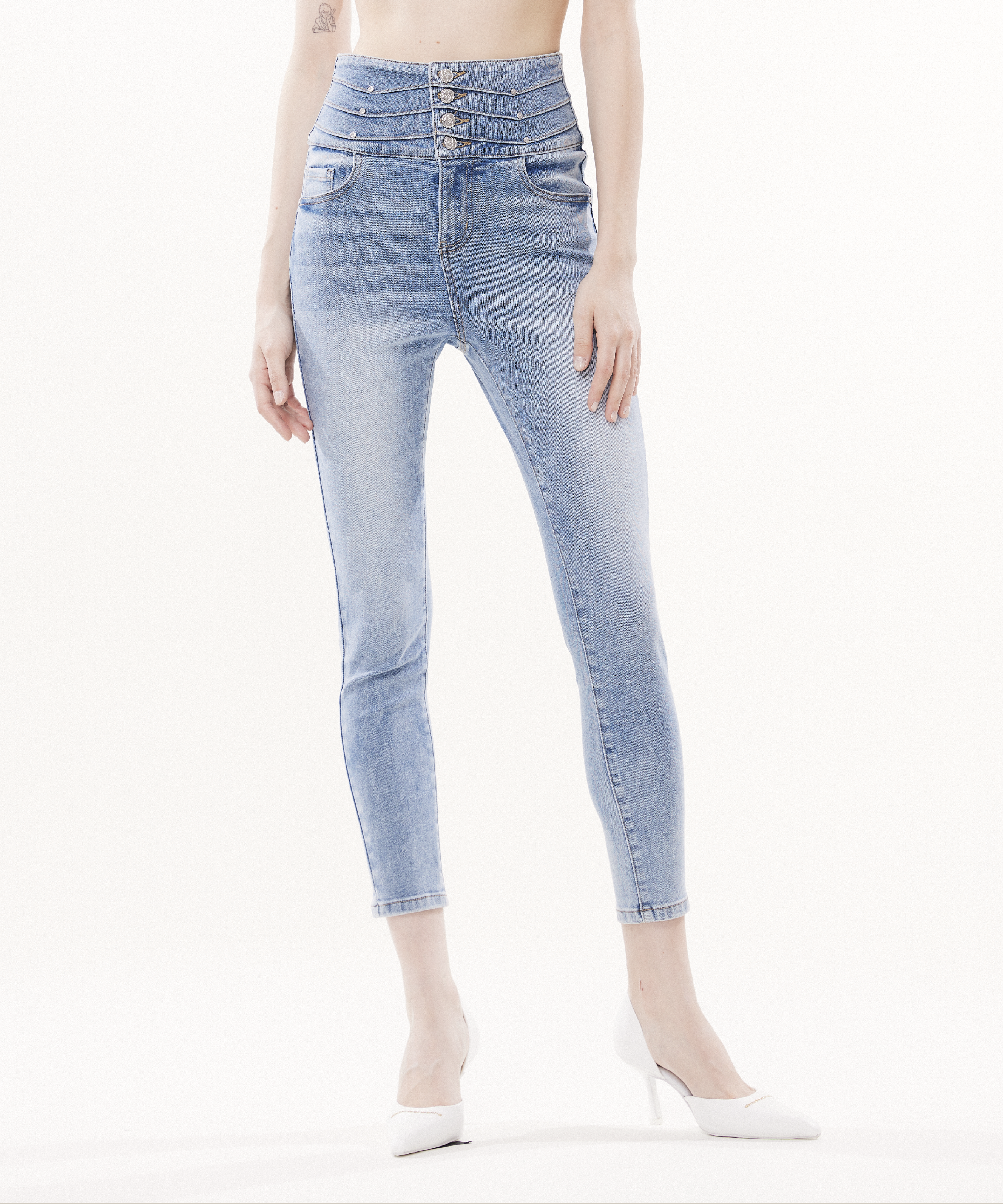 Vintage High-Waisted Stretch Skinny Jeans