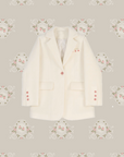 Woollen Style Ivory Down Jacket ウールアイボリーダウンジャケット