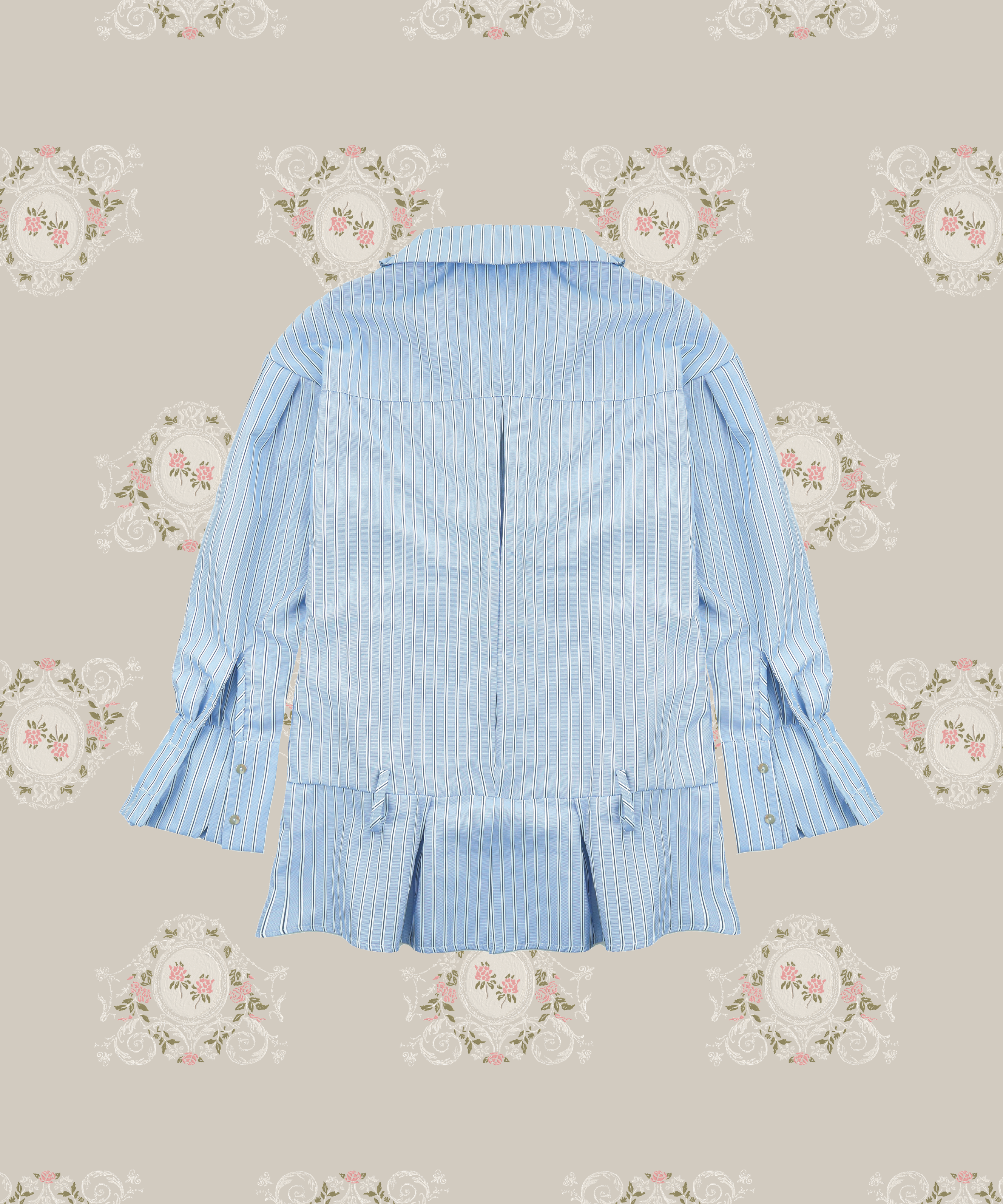 Striped Shirt One Piece ストライプシャツワンピース