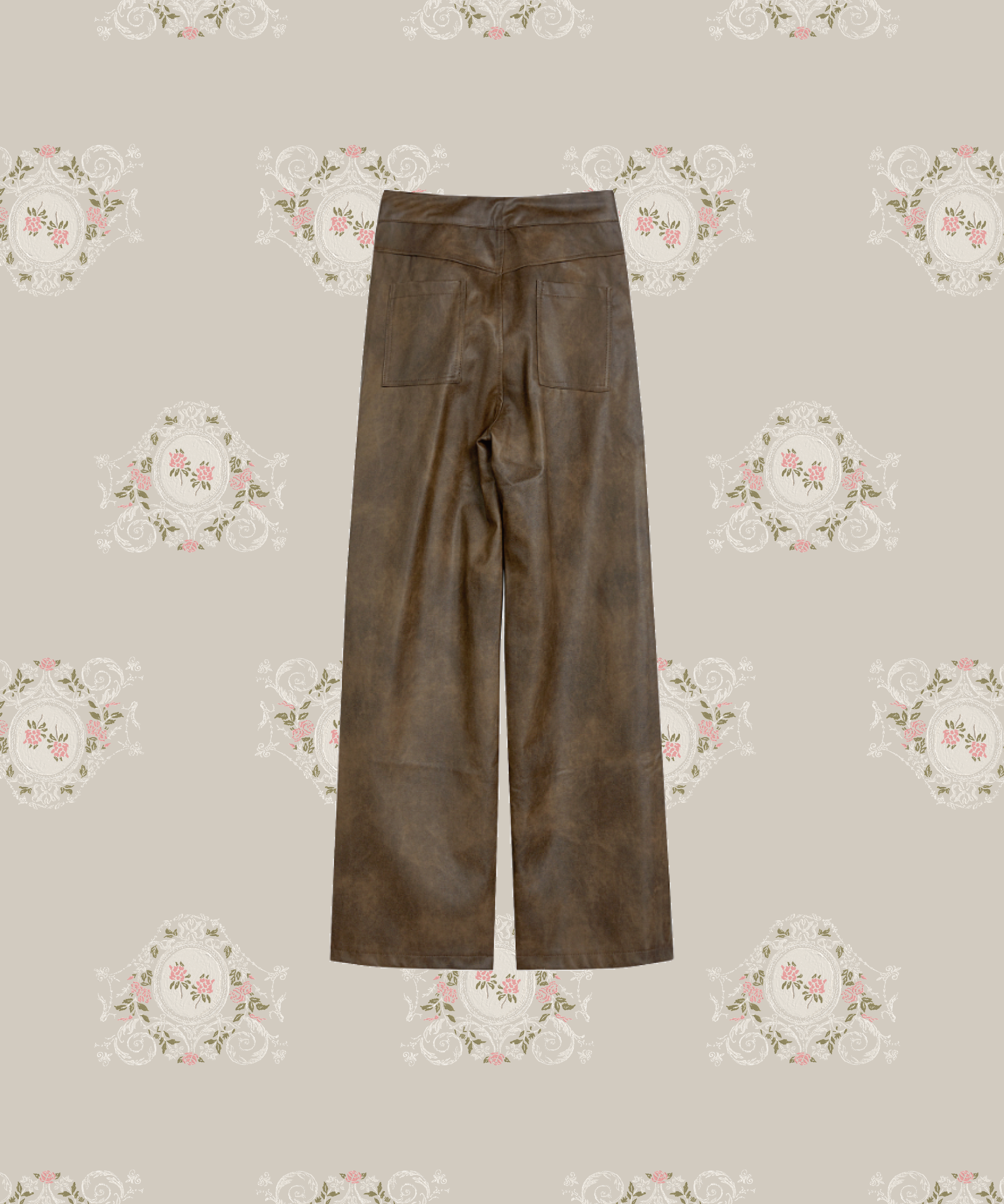 Retro PU Wide Pants Retro PU Wide Pants