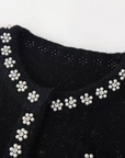 Beaded Flower Style Knit Set-Up ビーズフラワー風ニットセットアップ