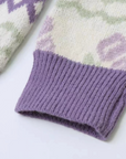 Vintage Purple Motif Cardigan