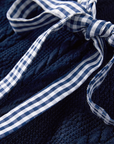 Pearl Deco Navy Knit Set-Up パールデコネイビーニットセットアップ