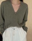 V-neck Wool Cardigan