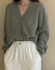 V-neck Wool Cardigan