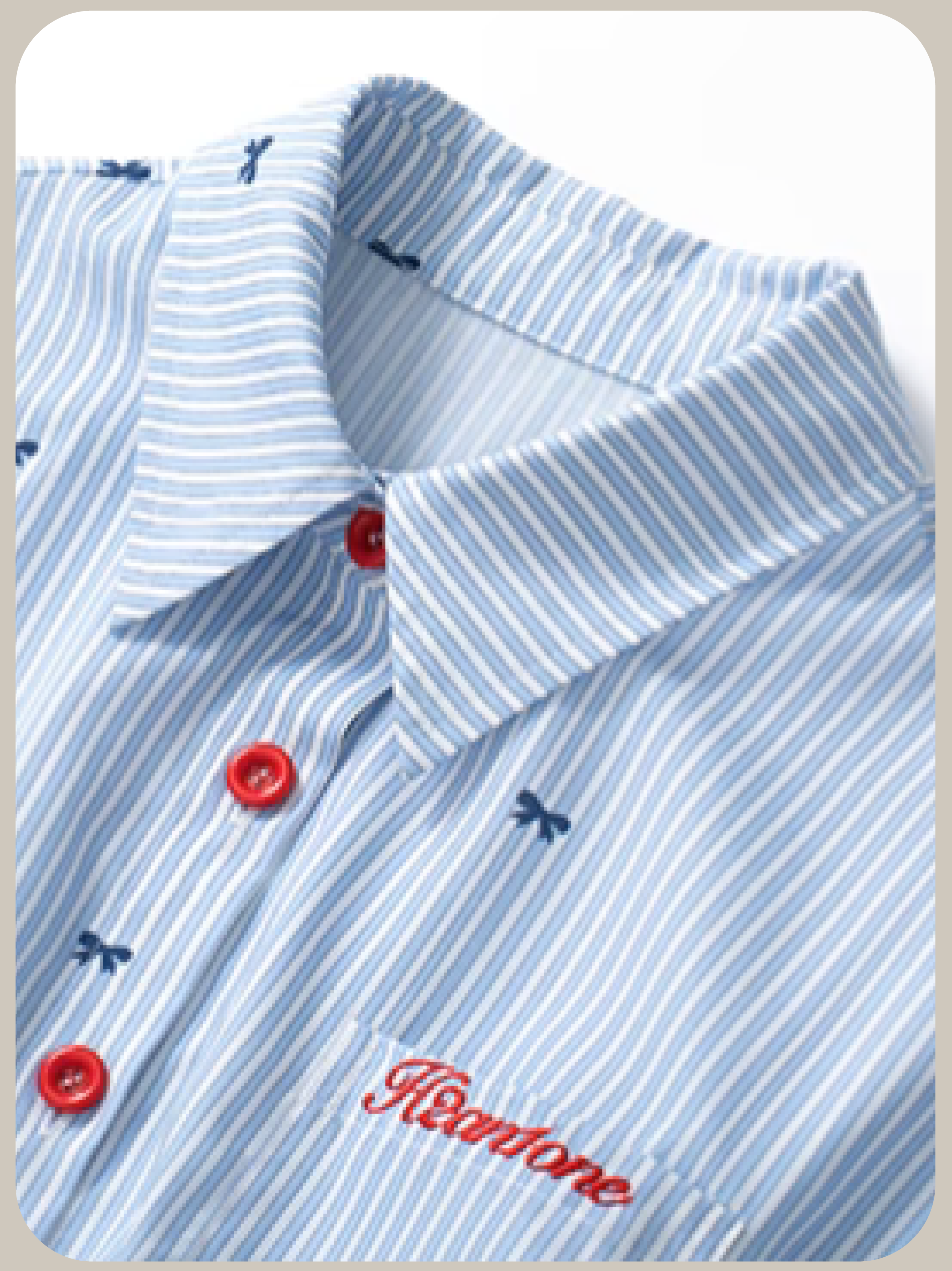 Sky Blue Preppy Flare Shirt One Piece/スカイブループレッピーフレアシャツワンピース