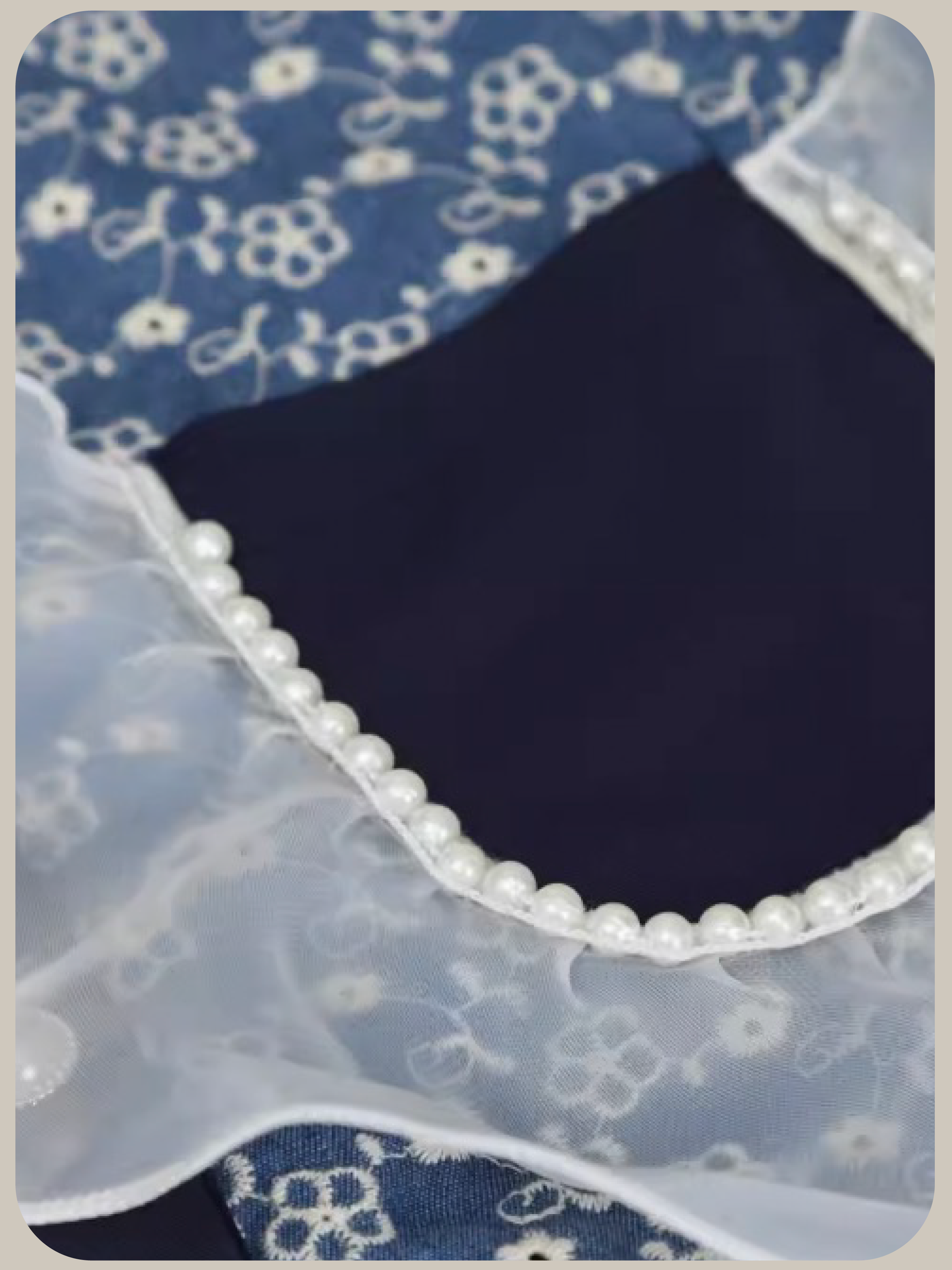 Pearl Button Frill Deco Shirt/パールボタンフリルデコシャツ
