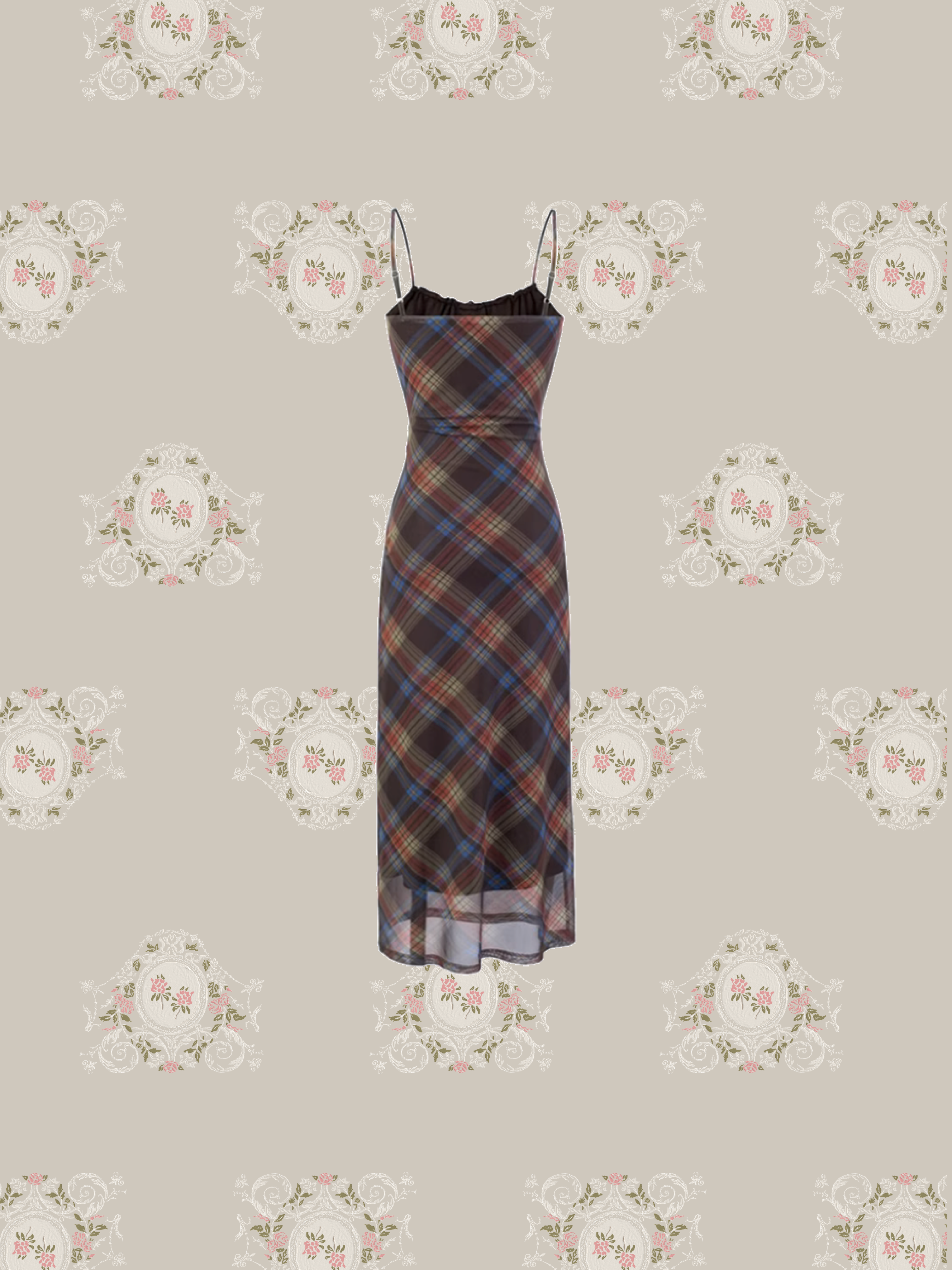 French Silm Check Cami Dress/フレンチシルムチェックキャミワンピース