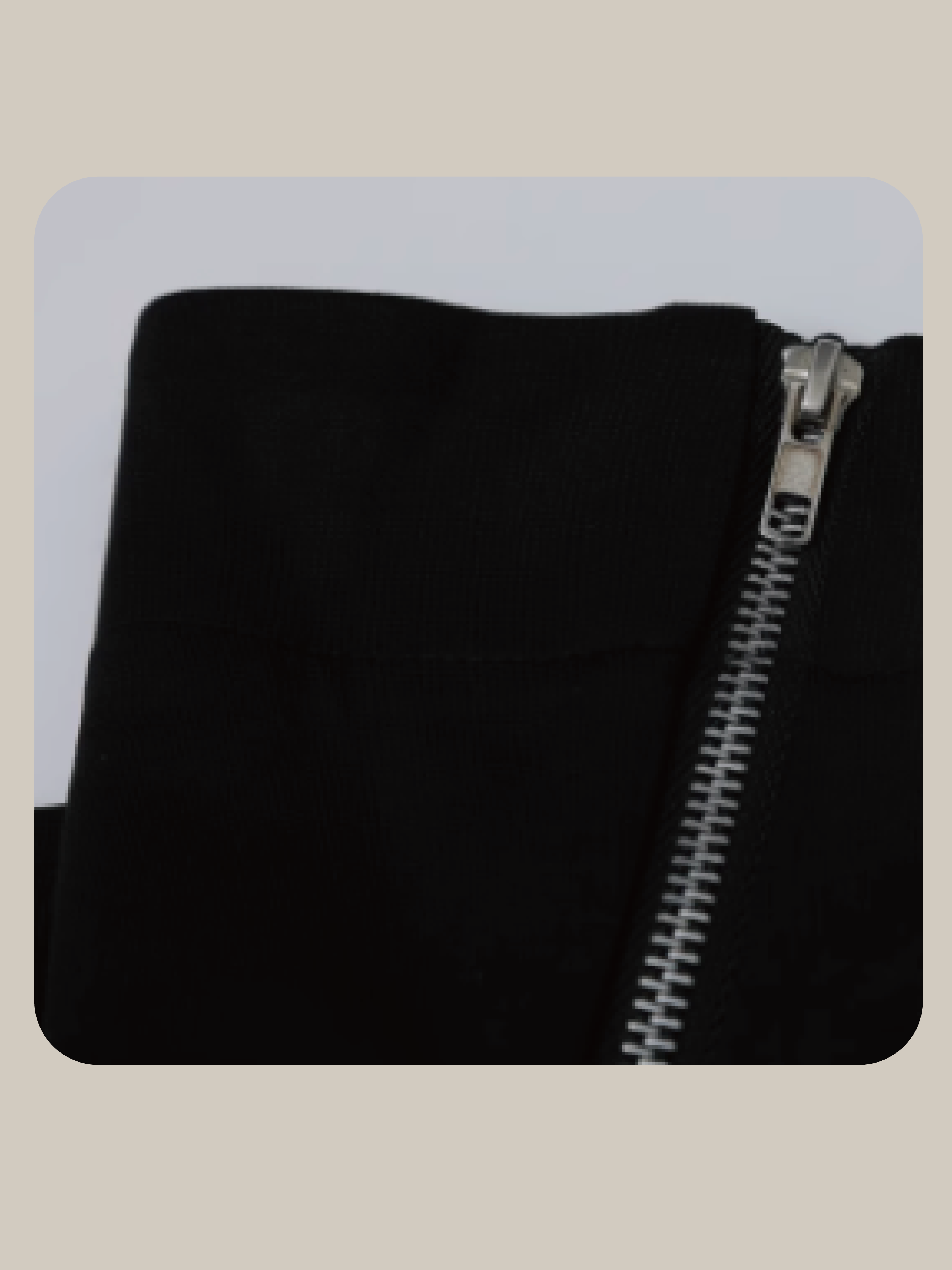 Asymmetry Zip Deco Skirt