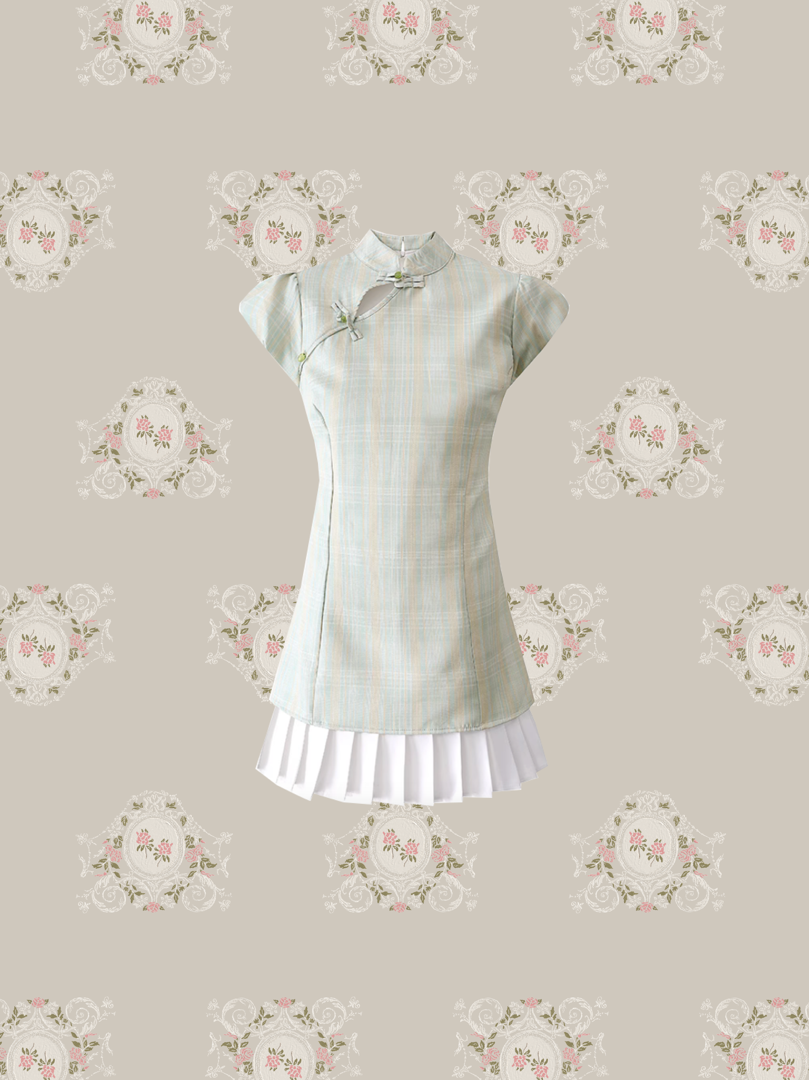 Fresh Color Pleats China Dress/フレッシュカラープリーツチャイナドレス
