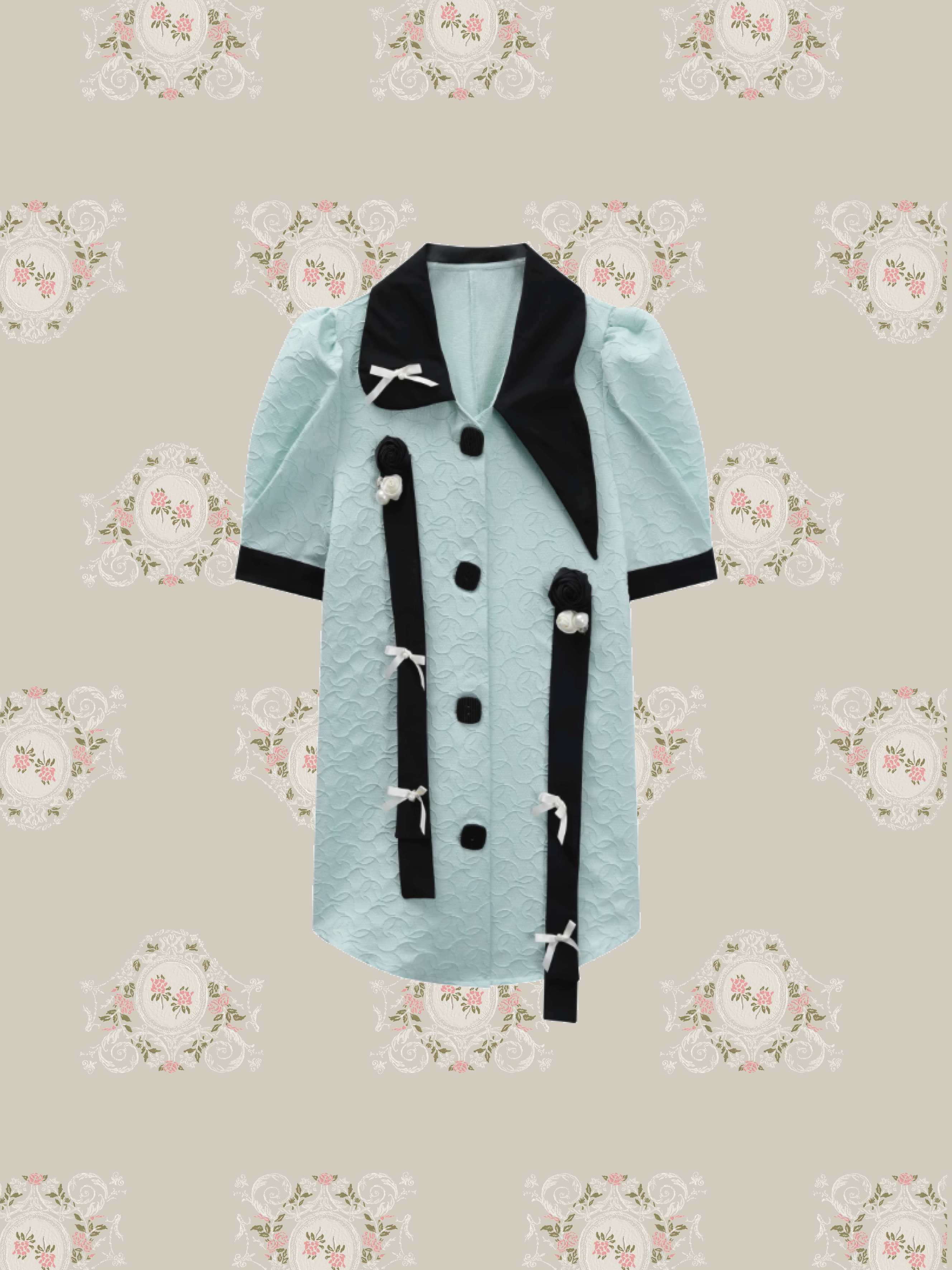 Asymmetry Embossed One Piece アシンメトリーエンボスワンピース
