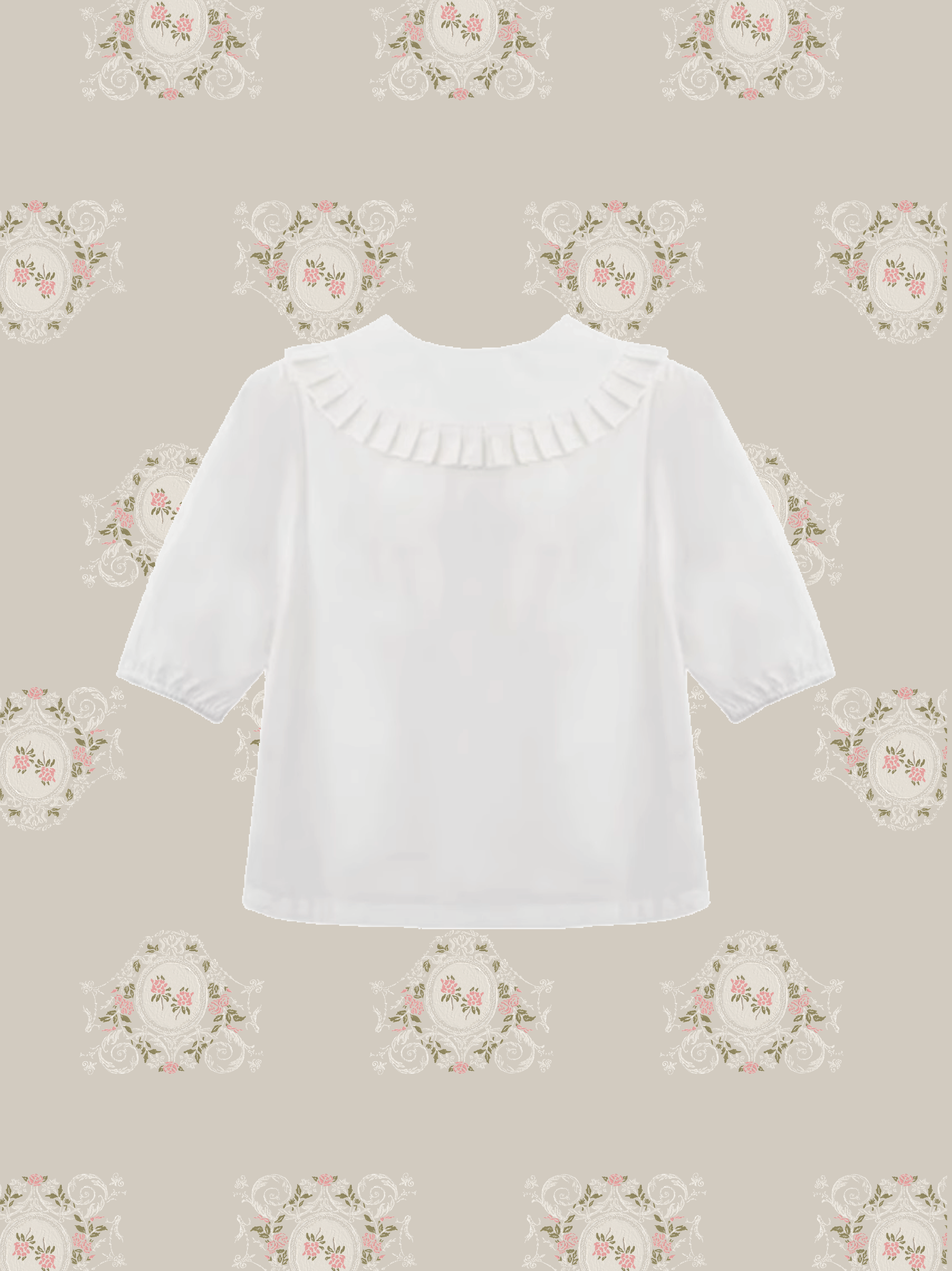 Sweet Collar White Shirt/スイートカラー白シャツ