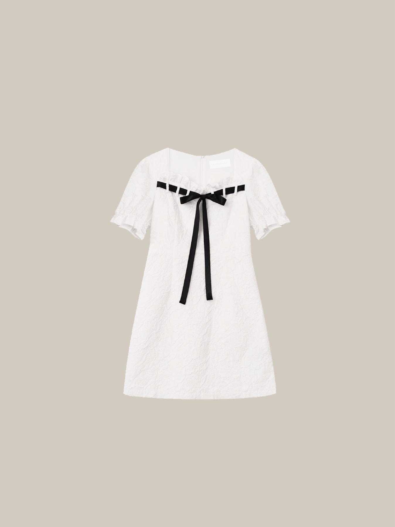 Black Ribbon Frill Dress - LOVE POMME POMME