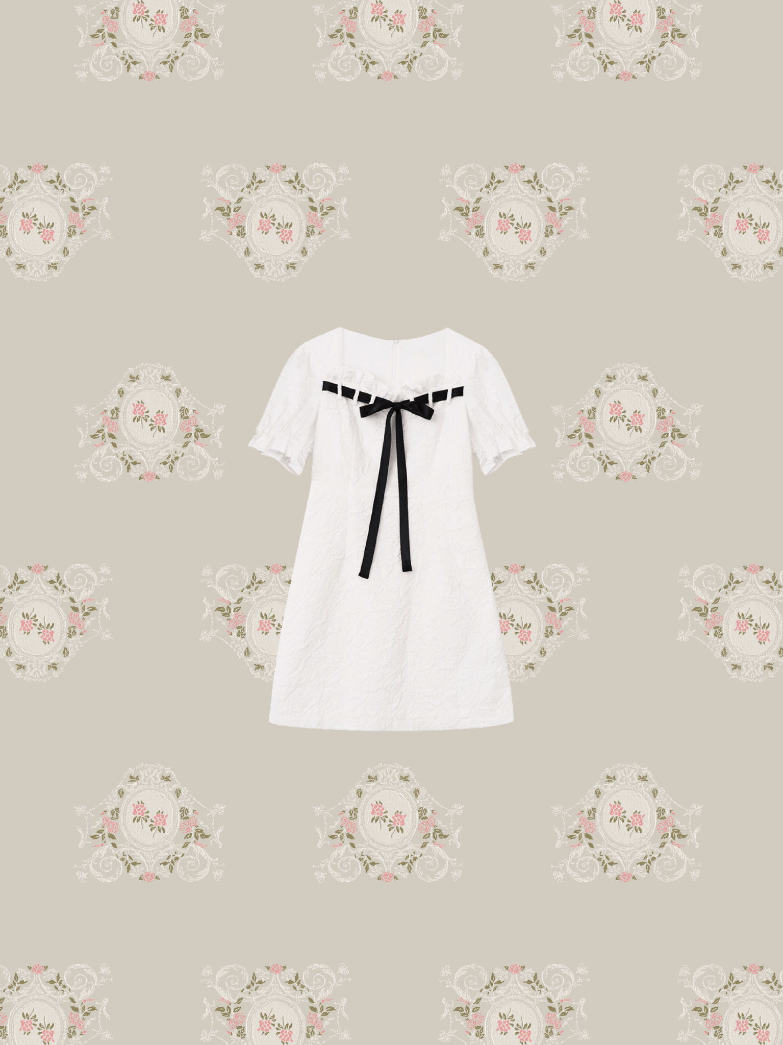 Black Ribbon Frill Dress - LOVE POMME POMME