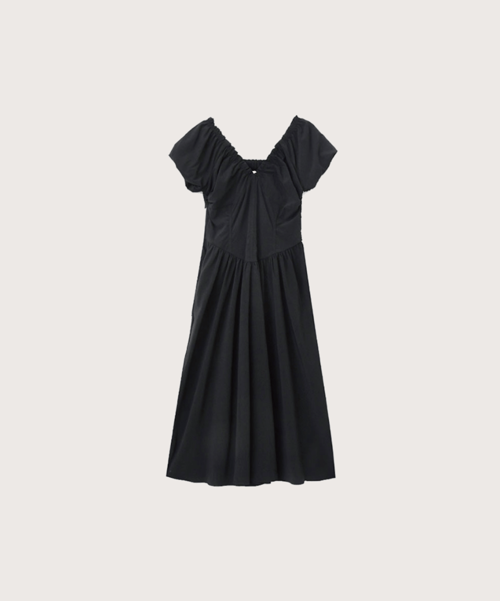 Bubble Sleeve Waisted Dress バブルスリーブウエストドレス - LOVE POMME POMME
