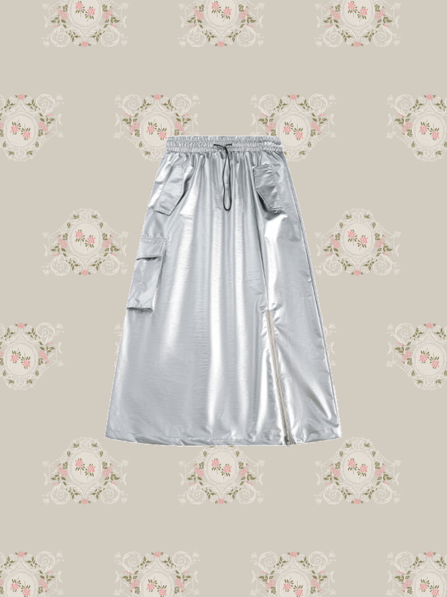 Functional Style Silver Skirt ファンクショナルスタイルシルバースカート - LOVE POMME POMME