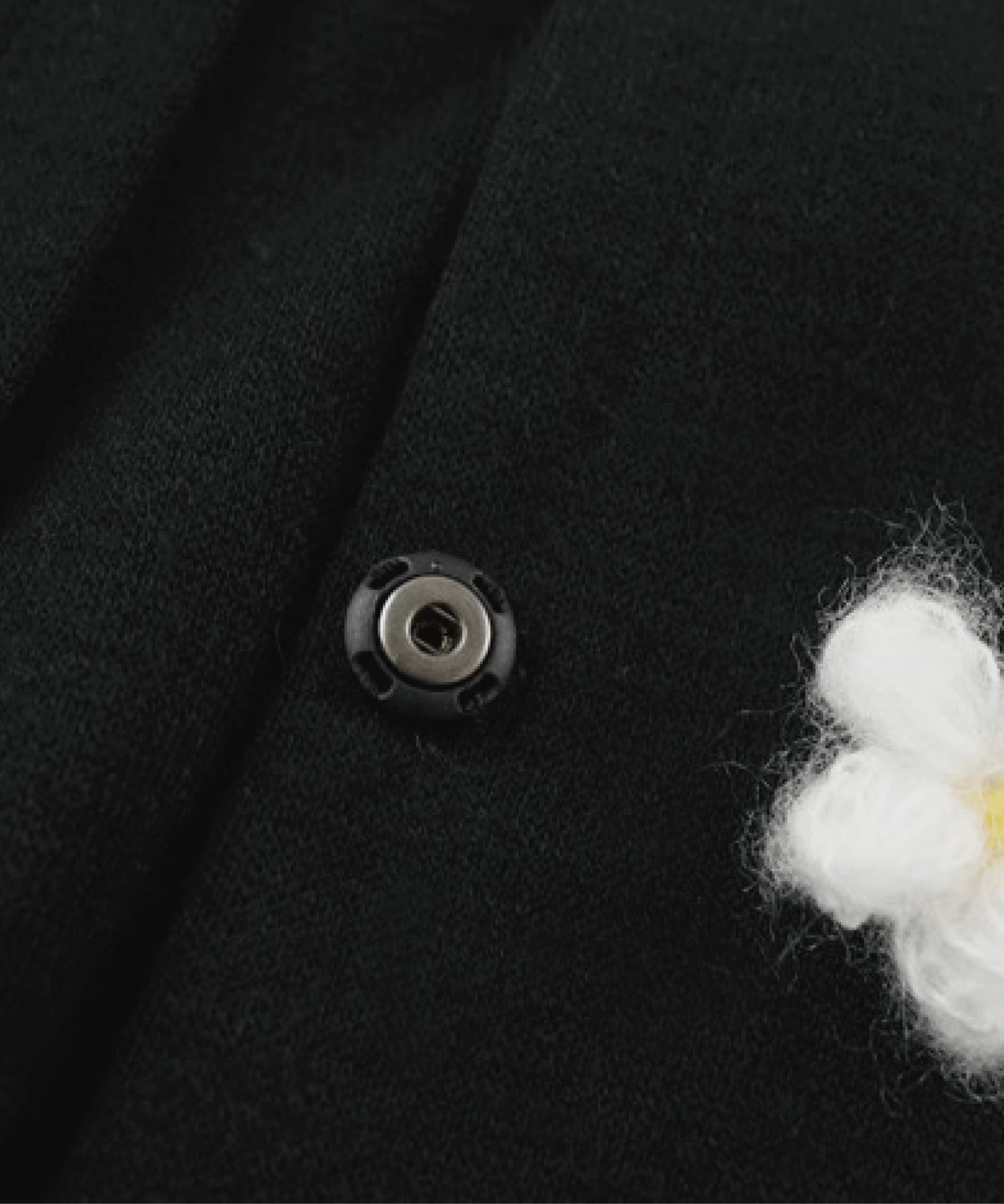 Fuzzy Flower Applique Cardigan Set-Up. フラワーアップリケカーディガンセットアップ - LOVE POMME POMME