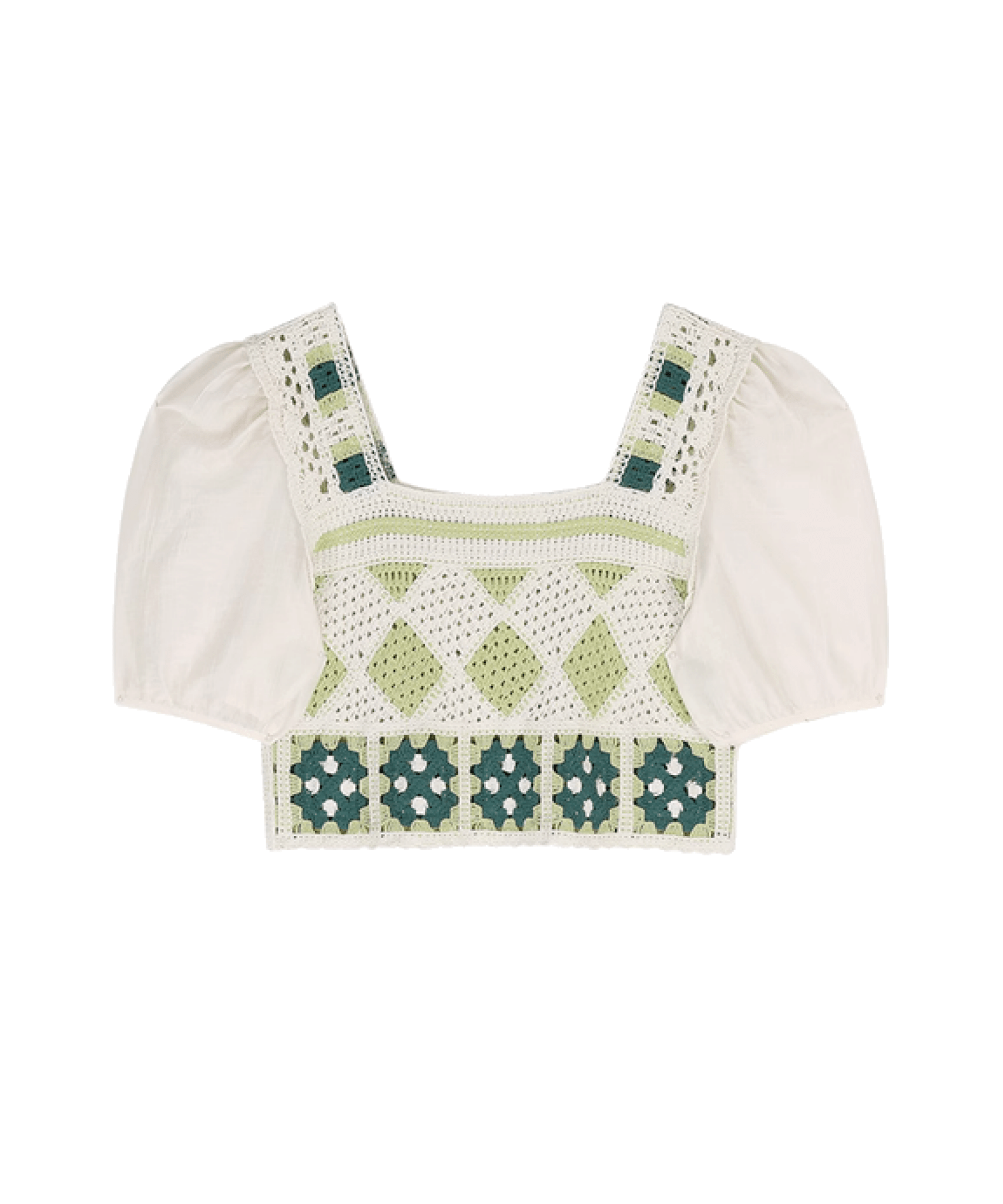 Moss Green Knit Stitching Tops モスグリーン ニットステッチトップス - LOVE POMME POMME