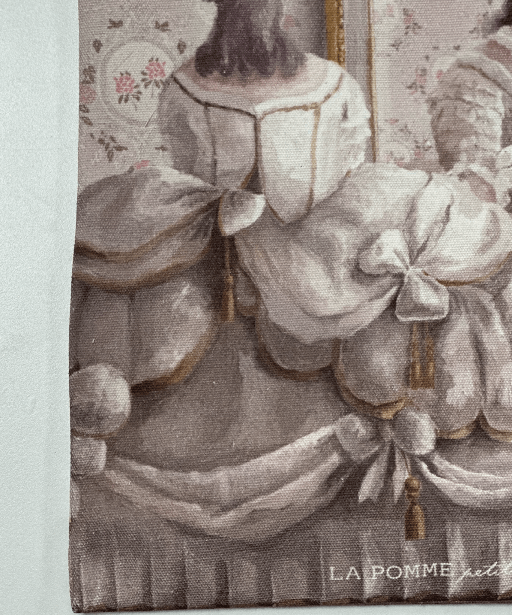 Oil Panting Tote Bag - LOVE POMME POMME