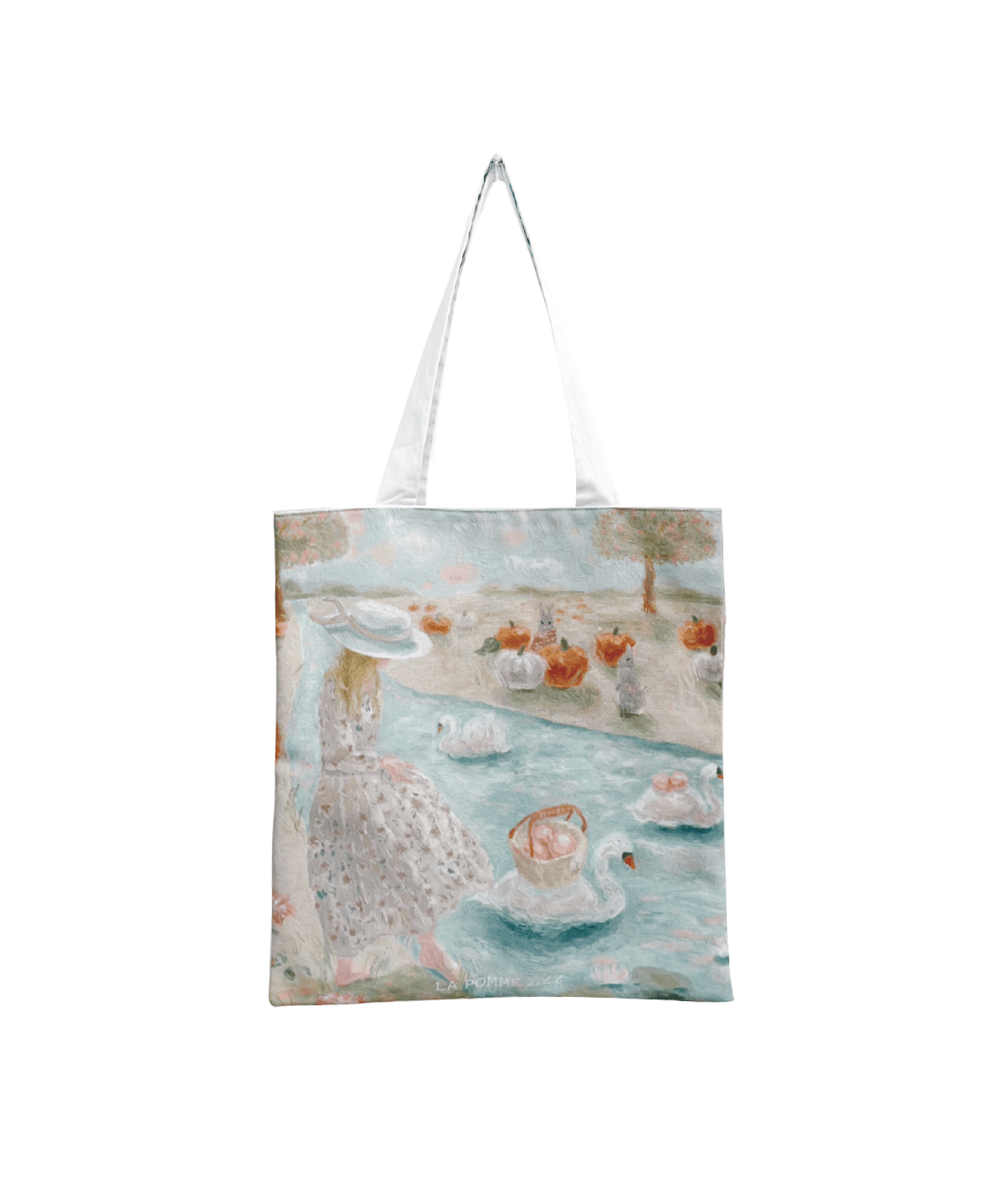 Oil Panting Tote Bag - LOVE POMME POMME