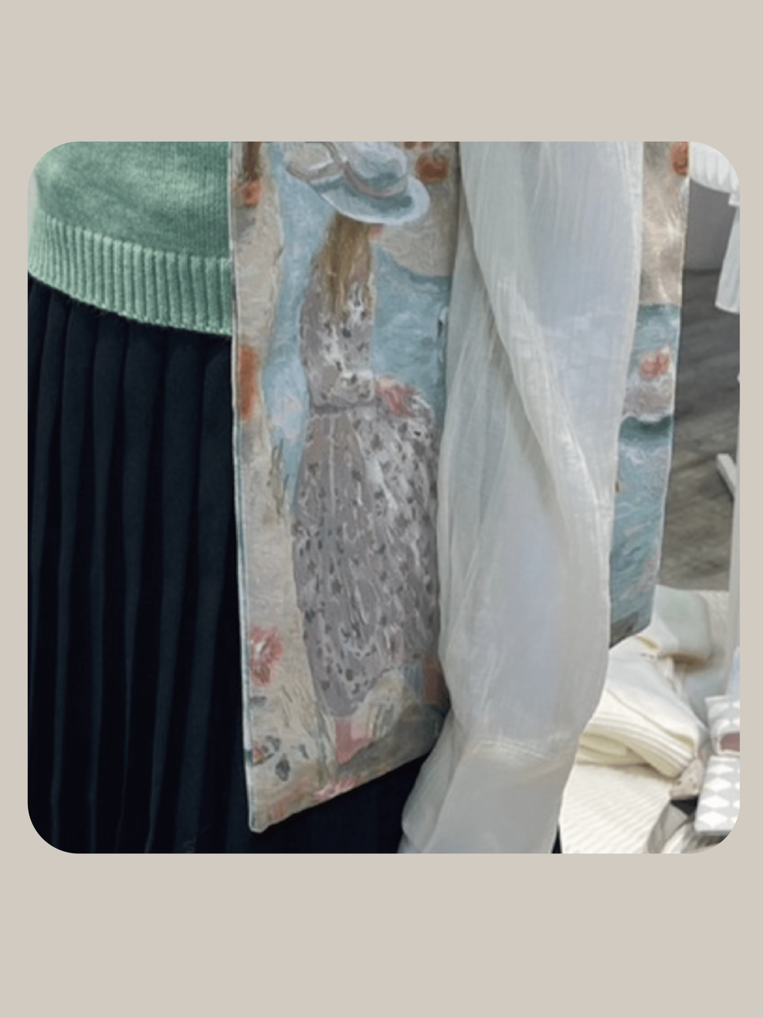 Oil Panting Tote Bag - LOVE POMME POMME