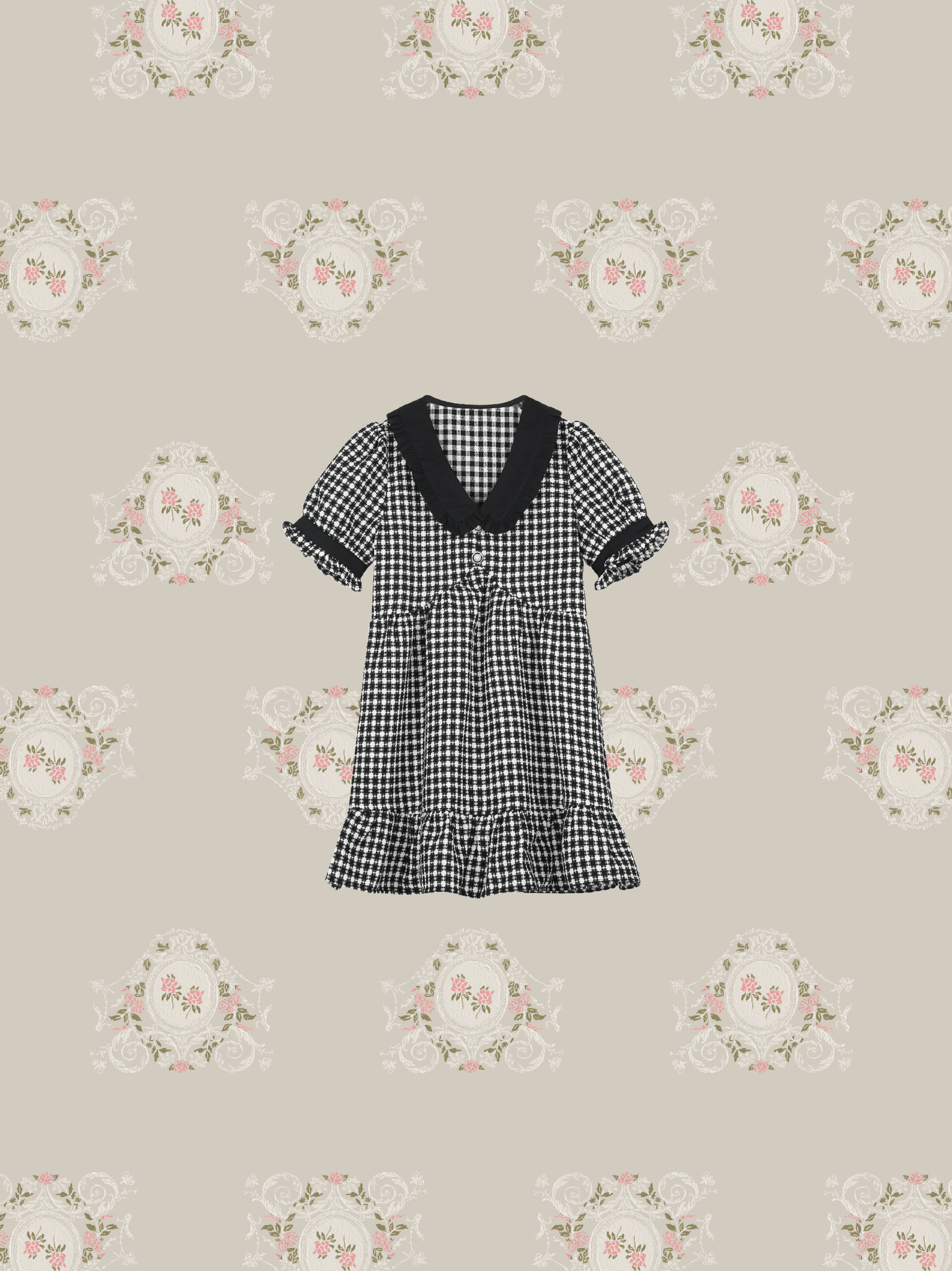 Pearl Button Chidori Half One Piece - LOVE POMME POMME