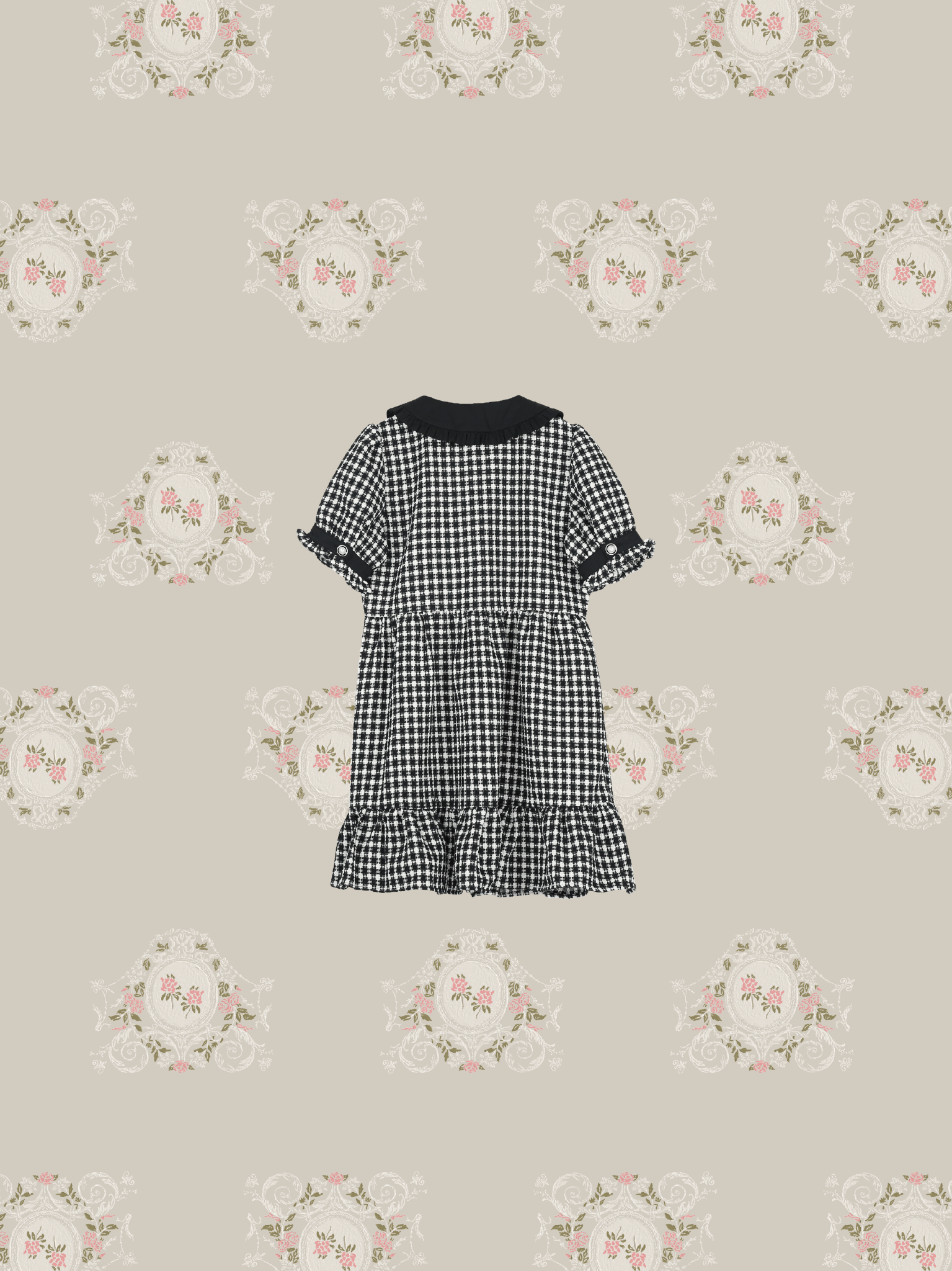 Pearl Button Chidori Half One Piece - LOVE POMME POMME