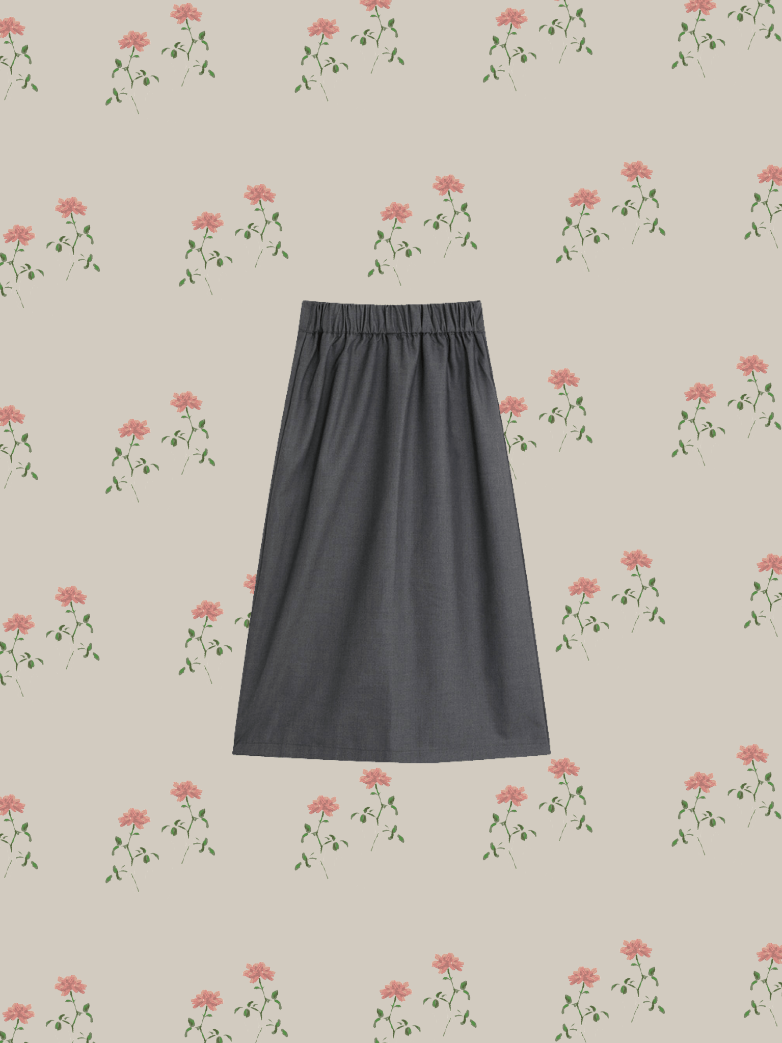 Side Button Pleats Skirt - LOVE POMME POMME