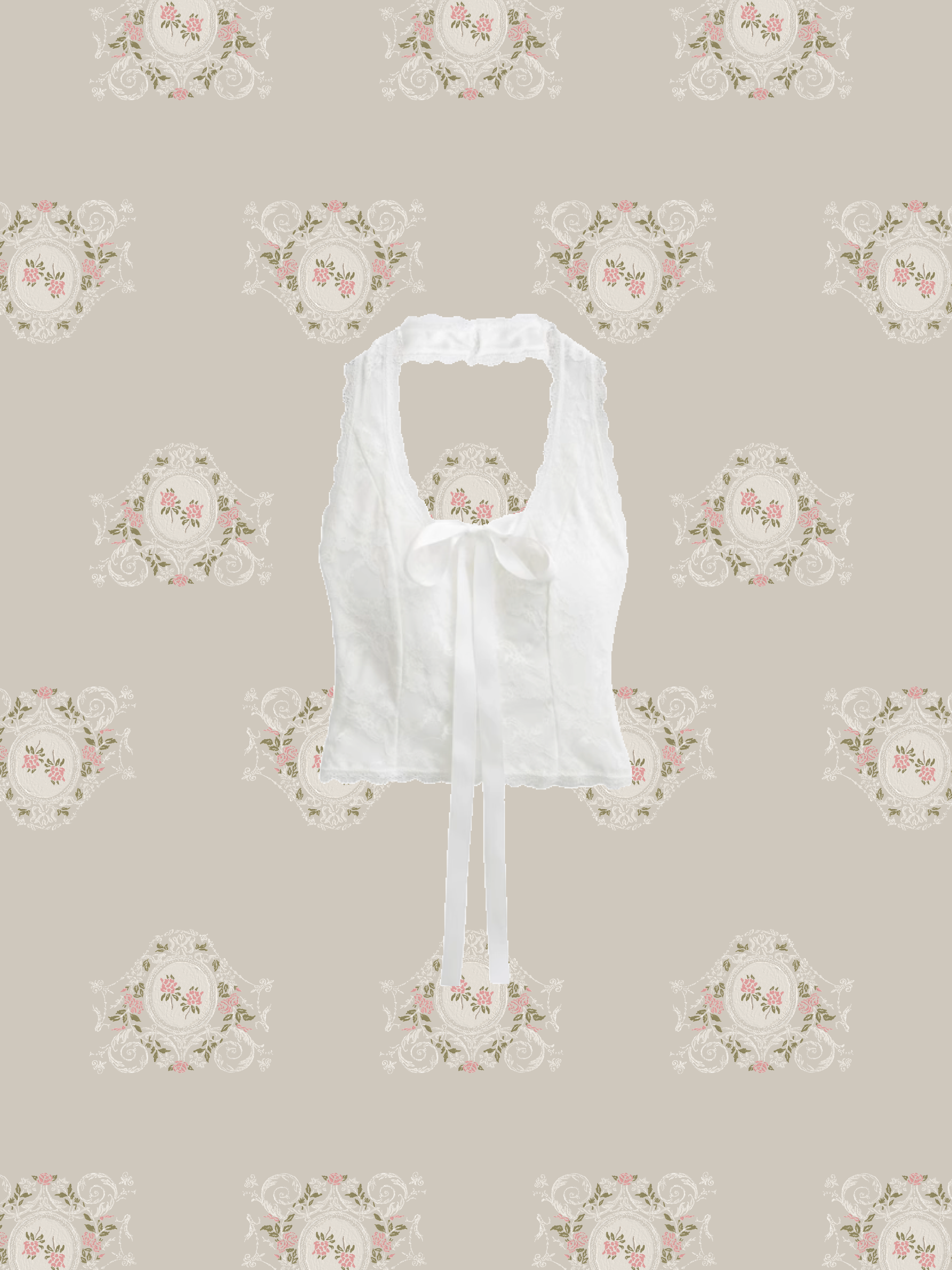 Romantic Lace Halter Top/ロマンティックレースホルタートップ