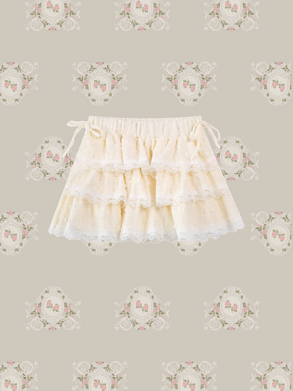 Flare Layered Embroidery Skirt/フレアレイヤード刺繍スカート