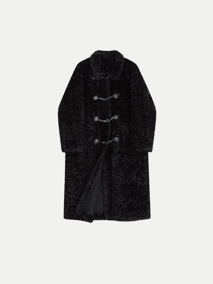 Faux Shearling Toggle Coat