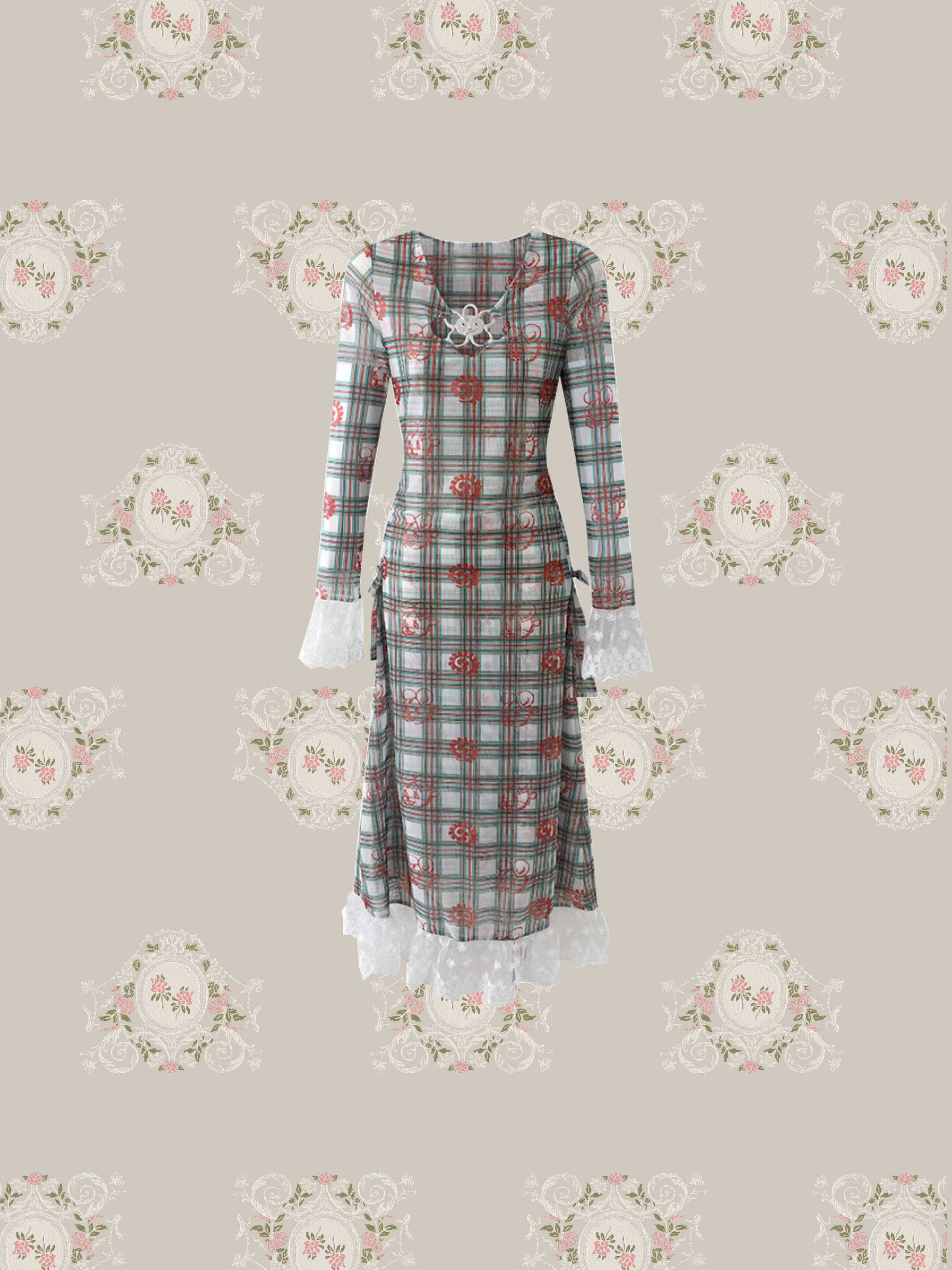 Unique Colored Check Dress/ユニークカラーのチェックドレス