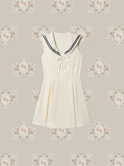 Sailor Collar Waisted One Piece/セーラーカラーウエストワンピース