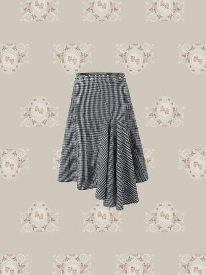 Asymmetry Plaid Skirt/アシンメトリーチェックスカート
