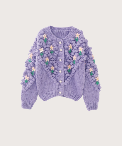 Garden Jacquard Knit Cardigan