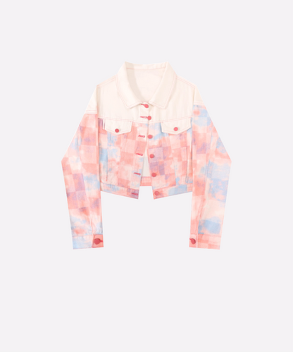 Cheerful Pink Motif Jacket