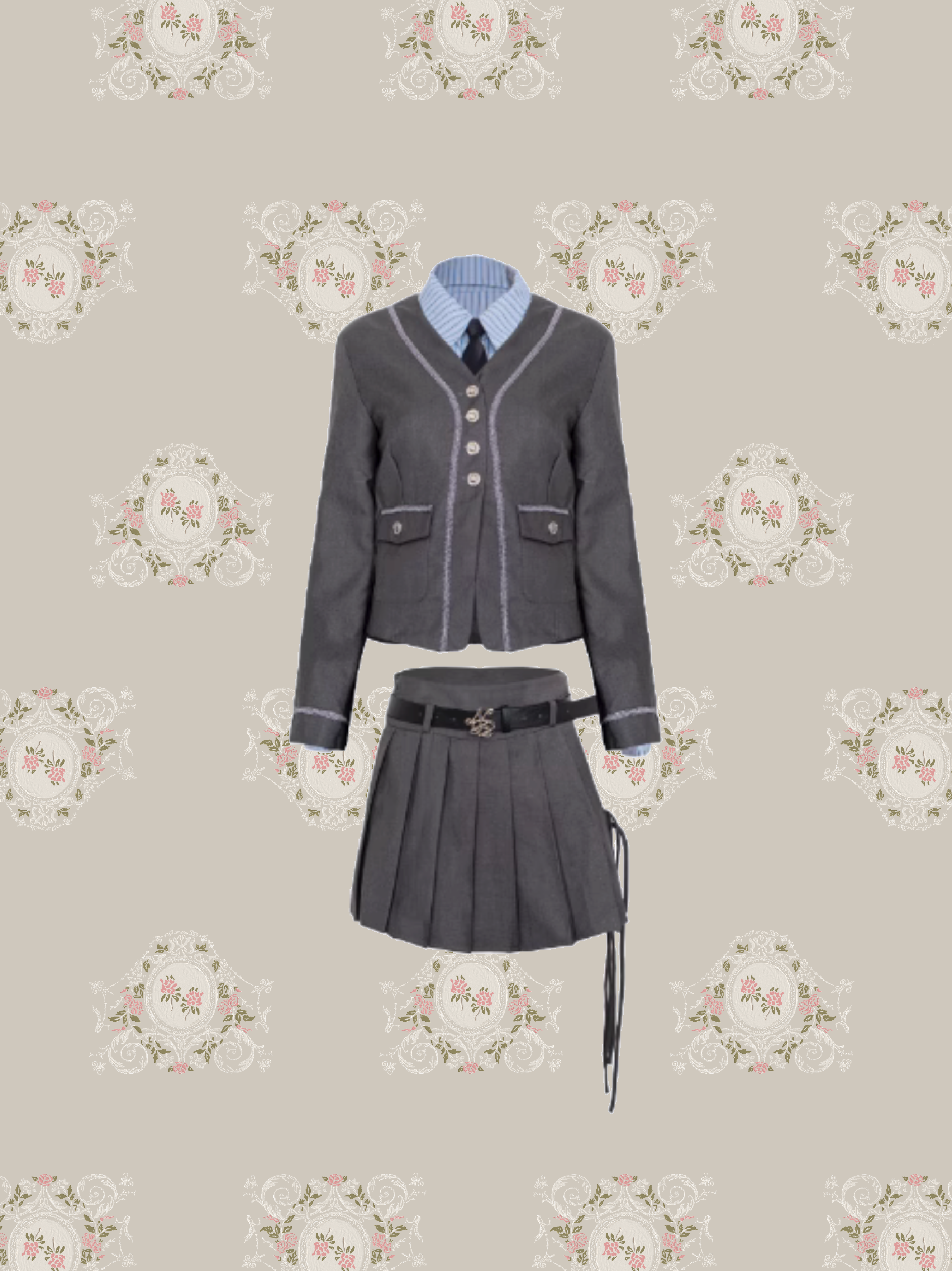 Preppy Style 3 Items Set Up/プレッピースタイル 3アイテムセットアップ