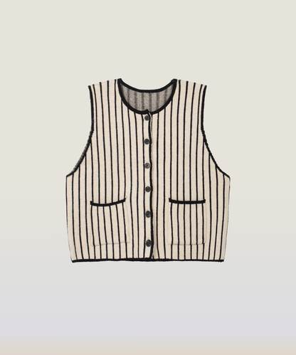 Elegant Stripe Knit Vest