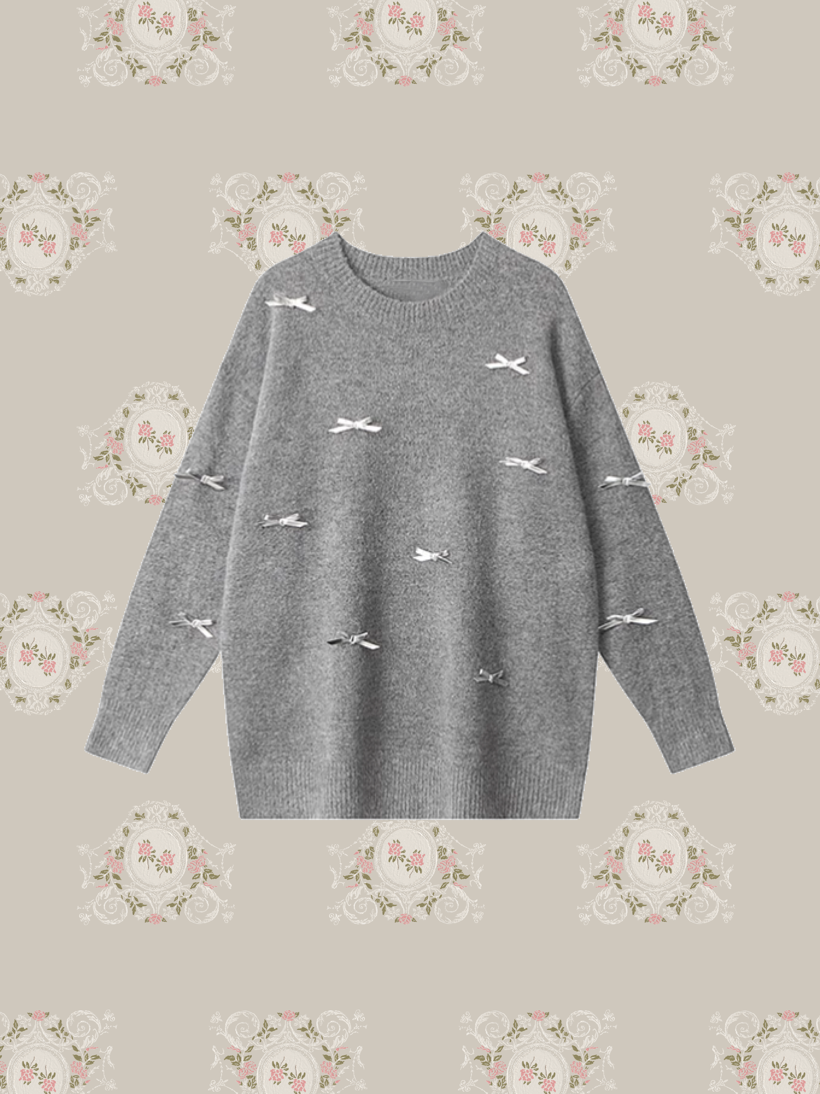 Many Ribbon Sweater/リボンセーター