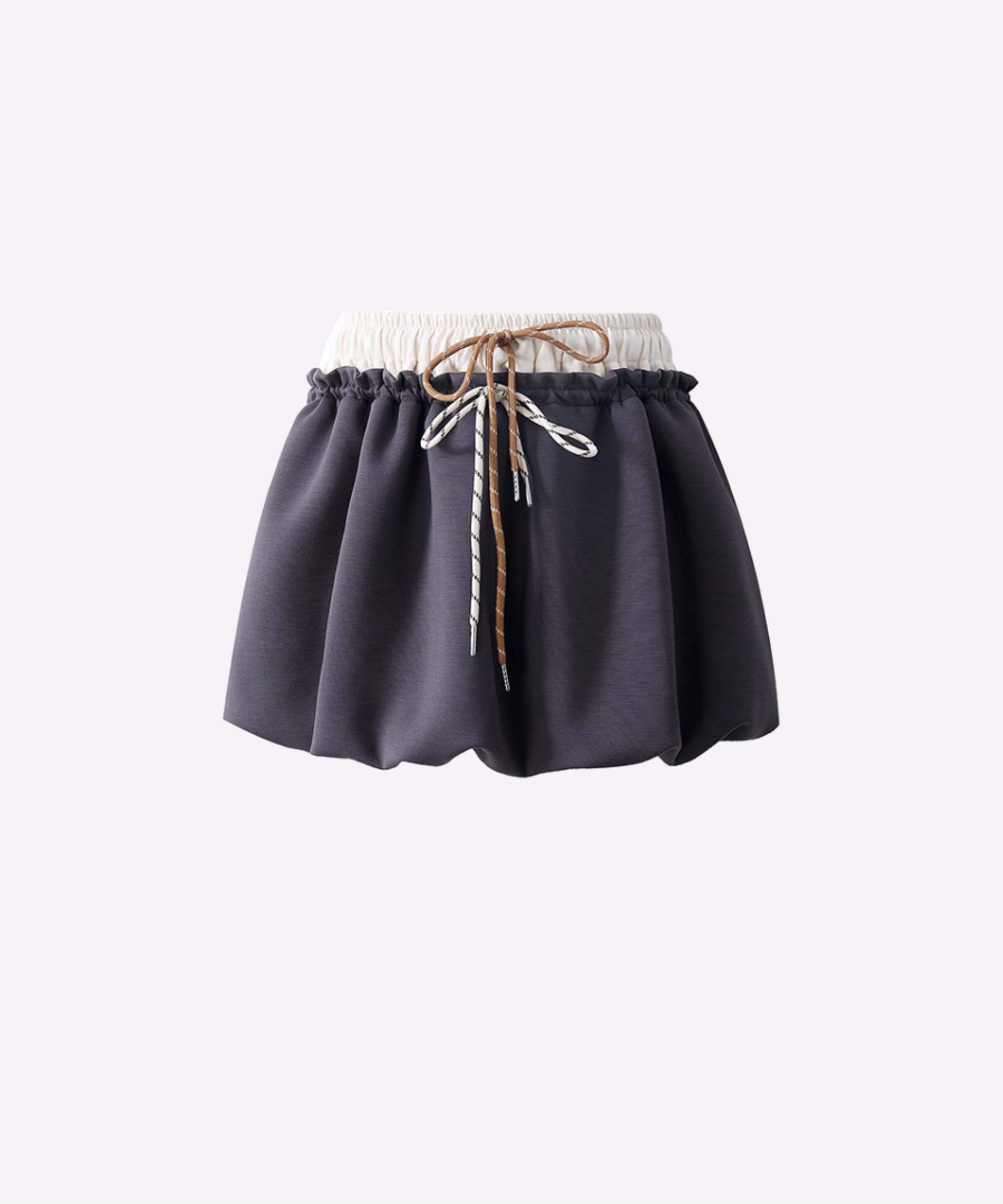 Fake Two Flare Mini Skirt