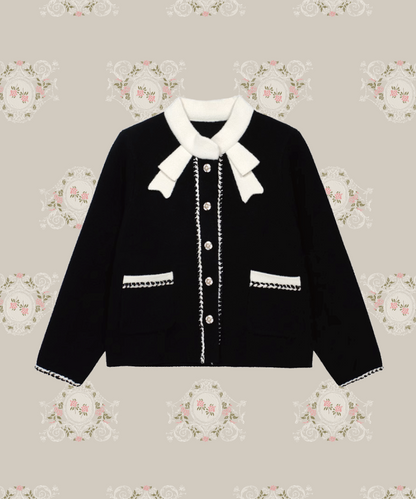 Textured Pearl Button Woolen Jacket 