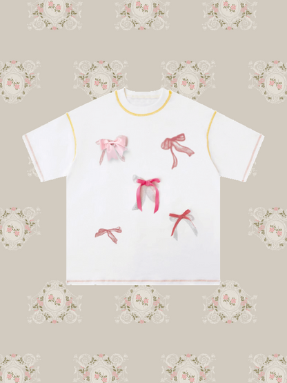 Ribbon Motif T-shirt/リボンモチーフTシャツ